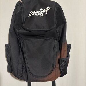 Rawlings Sports Equipment Backpack Bag Black Brown Ombre